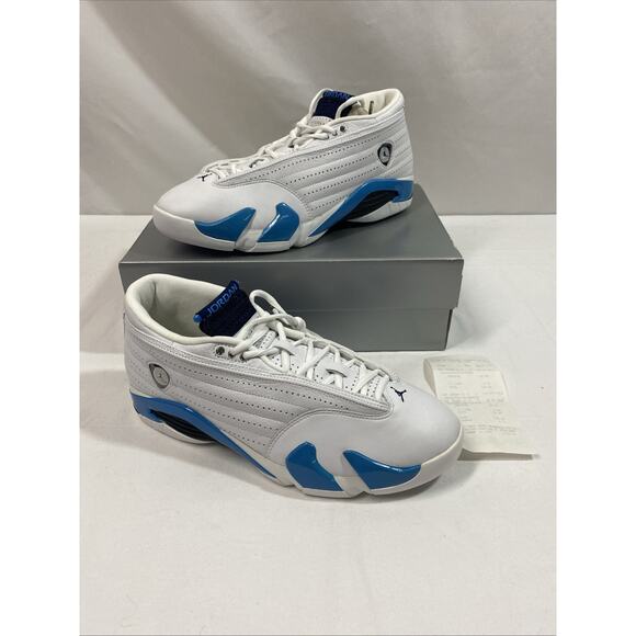 Nike Air Jordan 14 XIV Low '99 136019-101 Obsidian-Columbia Blue Size 12 NEW - Picture 1 of 13